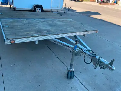 Original owner, stored indoors, single 3500# axle, no brakes, factory loading ramps lock in on sides...