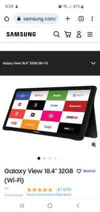 Samsung View tablet for sale 