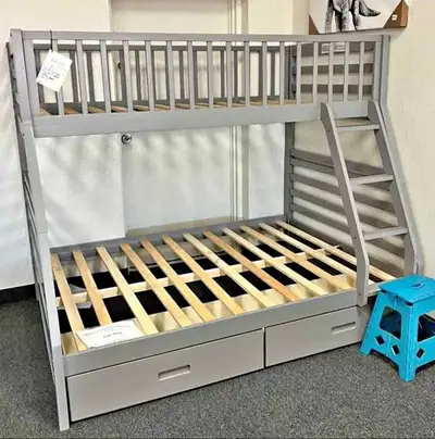 Single over Double Wooden Bunkbed With Drawer-Brand Ne, View more