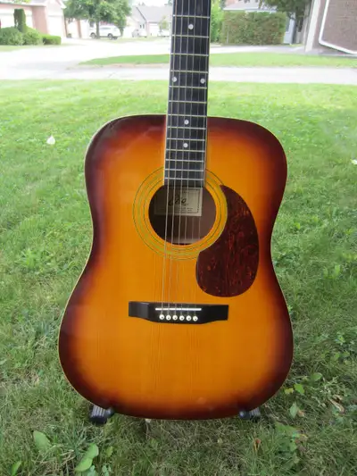 Vintage EKO AS-20BS Sunburst Acoustic Guitar Made in Italy 1970s, View more