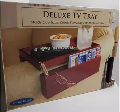 Deluxe TV Tray Sturdy Side Table Keeps Everyday Essential, View more