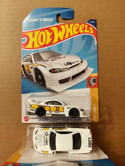New Hot Wheels Mainline Turbo Liberty Walk LBWK Super Silhouette Nissan Silvia S15 1/64 diecast car...