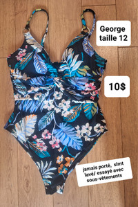 Maillot de bain une pièce pour femme taille 12