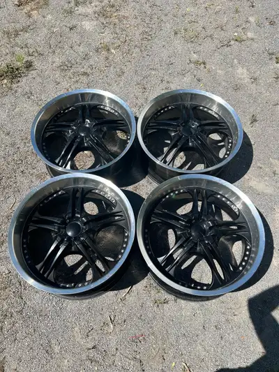 FIRM PRICE ! 375 all 4 afthermarket 22 inch wheels / rims / mags 22 inch 22x9.5 two bolt pattern : 6...
