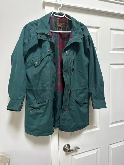 eddie bayre ladies M fall cost jacket barely work green, View more