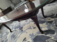 Gibbard Mahogany Coffee Table with glass top