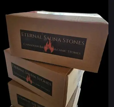 16 kg boxes of Canadian Basalt Volcanic Stones, avail in 5-10 cm, and 10-15 cm. Wholesale pricing av...