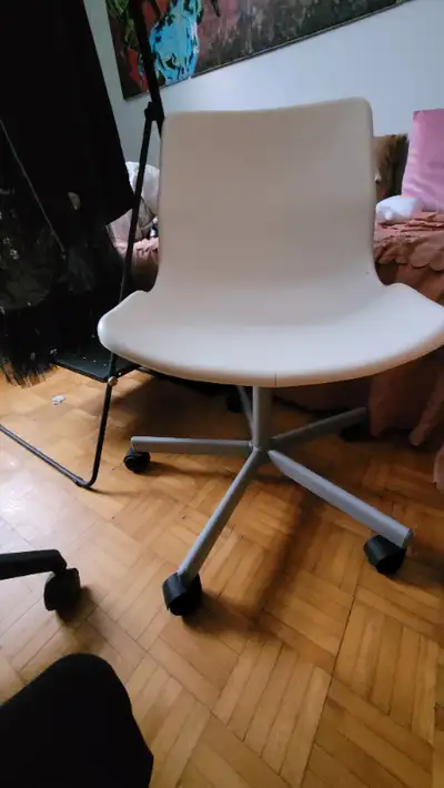 White Chair Swivel Snille Ikea, View more