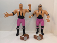 WWE WWF LJN Hart Foundation - Very Clean - *Belts Included*