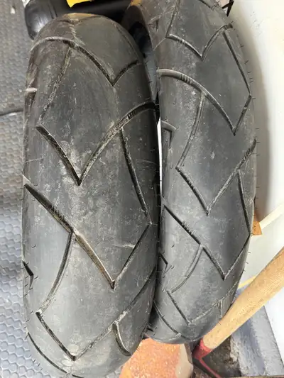 Front and read MITAS Tires from KTM 1290 Super Adventure S for sale. These two tires were removed fr...