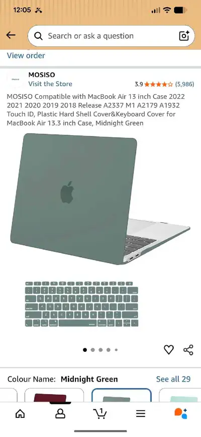 MacBook Air m1 case 13", View more