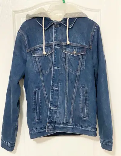 Abercrombie & Fitch Sherpa-Lined Trucker Denim Jacket, View more