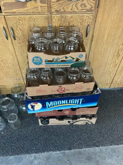 Canning jars  a lot of them, View more