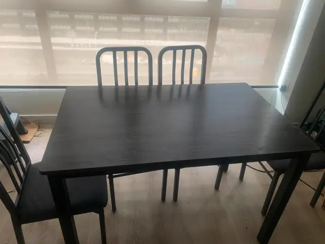 Wooden Table Set - 4 chairs in Dining Tables & Sets in City of Halifax - Image 2