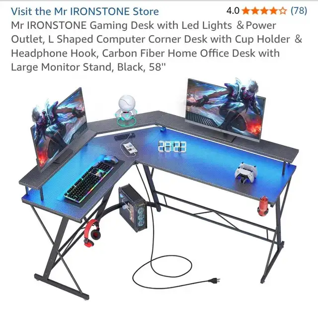 Gaming Desk - Computer Desk in Desks in Ottawa - Image 7
