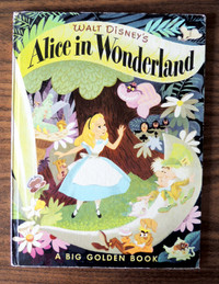 Walt Disney's Alice in Wonderland Vintage Big Golden Book