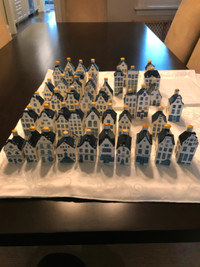 KLM Blue Delft Houses (56 pieces)