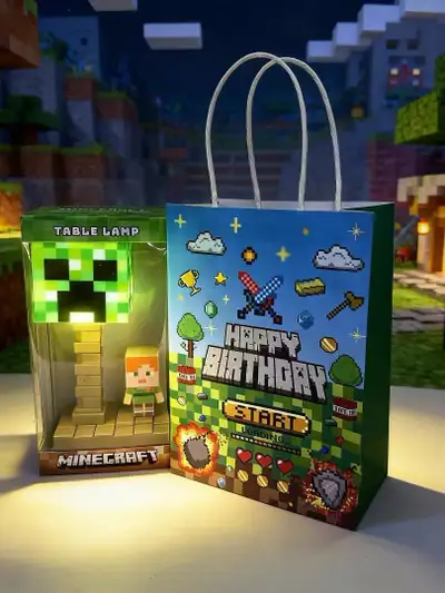 Brand new Minecraft table lamp – rechargeable and super cool! Delivery available * Rechargeable * Pi...