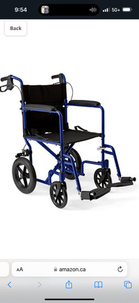Medline aluminum transport  chair new delivery 