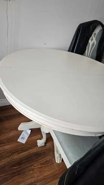 White round table with 4 chairs, View more