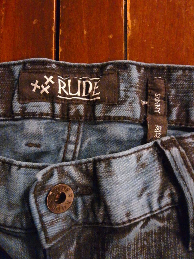 RUDE Teal green tiedie washed ripped jeans in Men's in Oshawa / Durham Region - Image 2