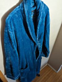 Blue sleep bathrobe