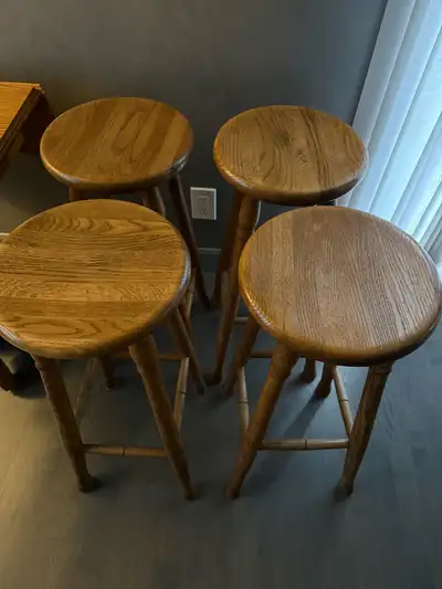 Selling 4 solid oak bar stools in excellent sturdy condition and all for just $50 combined. Price is...