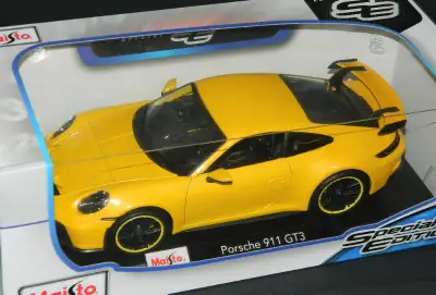 Maisto 1:18 Scale Diecast Cars New In Box - $58 Each-$70 Porsche 911 GT3 yellow 1969 Dodge Charger R...