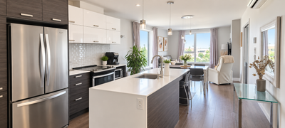 FRANÇAIS GRAND 3 ½ À LOUER – LAVAL / MÉTRO MONTMORENCY Beau condo de construction récente situé au c...