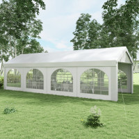 10' x 26' Party Tent Canopy Shelter, Portable Garage Carport wit