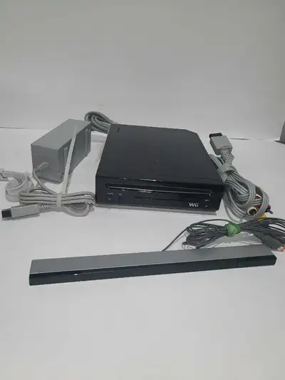Black wii with all cables! - no controller, View more