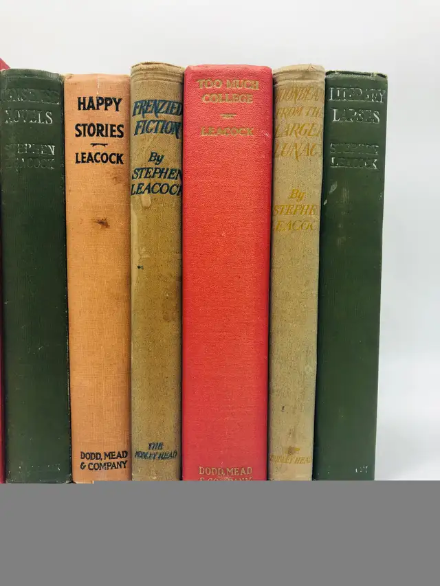 Antique Collection of Stephen Leacock books circle early 1900s in Fiction in Oshawa / Durham Region - Image 4