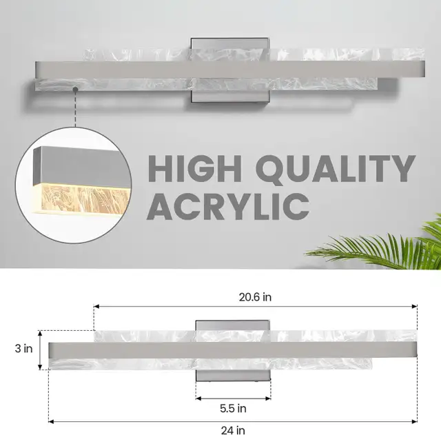 NEW: Modern wall light for bathroom - Brushed nickel63234833489665121