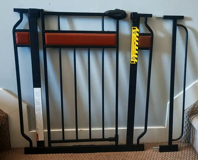 Regalo Home Accents Metal Walk-Through Safety Gate, Black in Other in Edmonton - Image 2