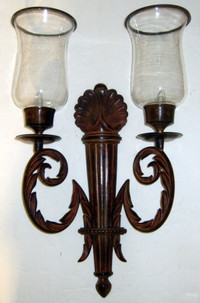 CAST IRON WALL MOUNT CANDLE HOLDER