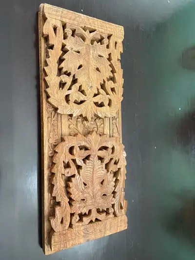 Carved Teak Expandable Book ends, View more