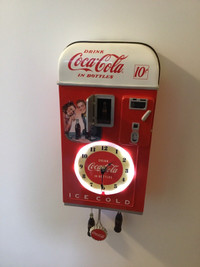 Coca Cola Time For Refreshment Vending Machine Wall Clock $250