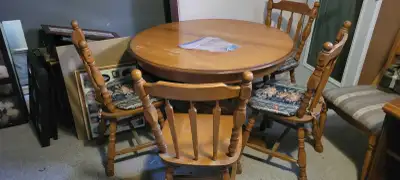 dinning table and 6 chairs., View more