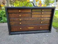 Antique Oak Machinist Cabinet