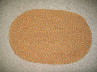 braided rug small golden with olive colors