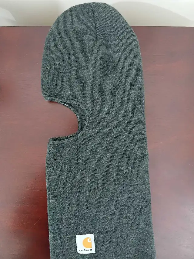 Grey Carhartt Mens Knit Insulated Face MaskCold Weather Hat in Men's in Mississauga / Peel Region - Image 4