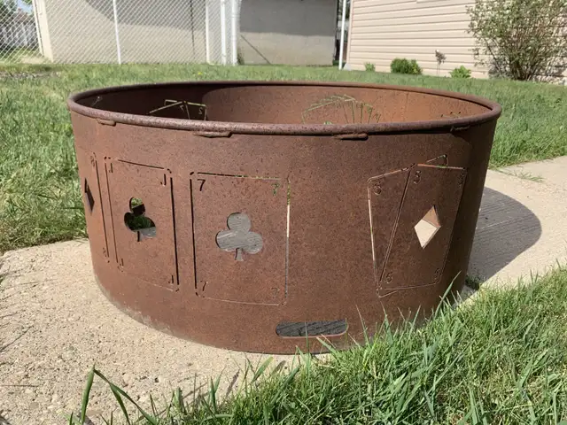 Fire Pit Ring with Poker Design in BBQs & Outdoor Cooking in Red Deer - Image 2