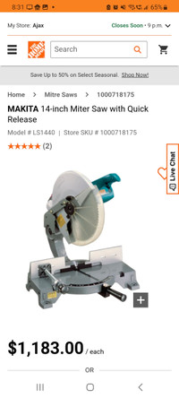 MAKITA 14-inch Miter Saw with Quick Release