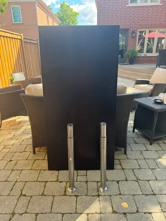 Black IKEA Wood Table-top & Two Legs in Other Tables in Oakville / Halton Region - Image 3