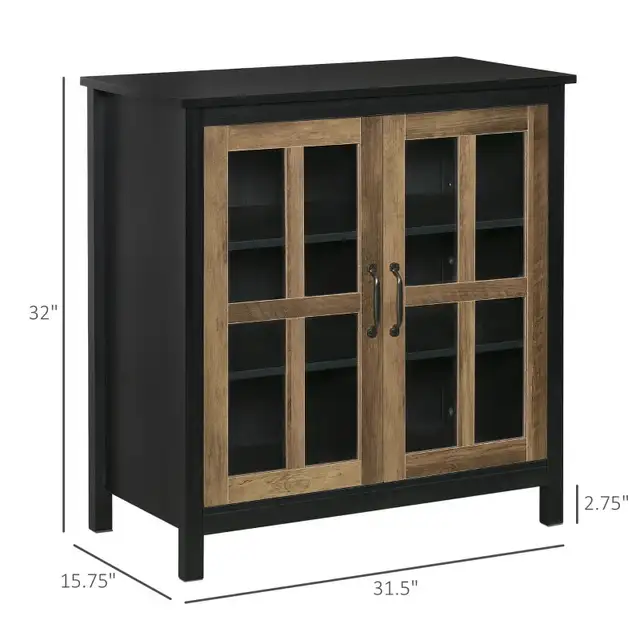 Glass door Kitchen Sideboard, Buffet Cabinet, Accent Storage in Hutches & Display Cabinets in Markham / York Region - Image 3
