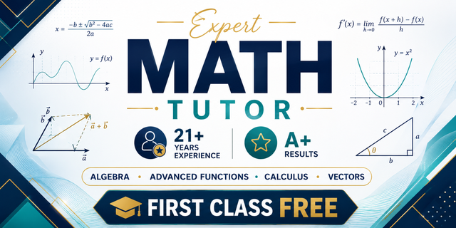 Math Tutor $30/hr | From Confusion to Confidence