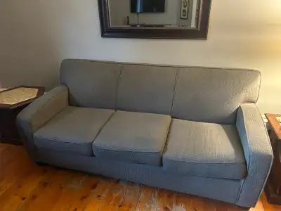 Foldout couch and matching chair, View more