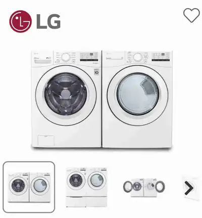 LG Front-Load Washer and Electric Dryer , View more