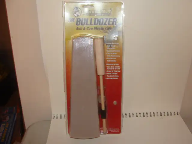 The Bulldozer, bull and cow call- Quaker Boy, NIB with disc.