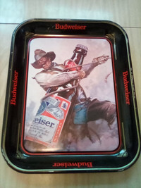 Heavy Sturdy Metal Beer Tray - Budweiser